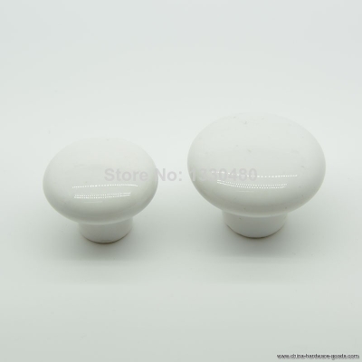 2014 handle 10pcs 504 small bright finish white round ceramic knobs and pulls 28g for cabinet kitchen cupboard drawers dressers [Door knobs|pulls-2243]