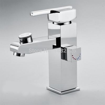 2015 new arrival patent design lead single lever solid brass functional bathroom faucet taps mixer