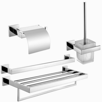 304 stainless steel towel rack towel bar paper holder oilet brush holder bath hardware sets polish mirror sm99b