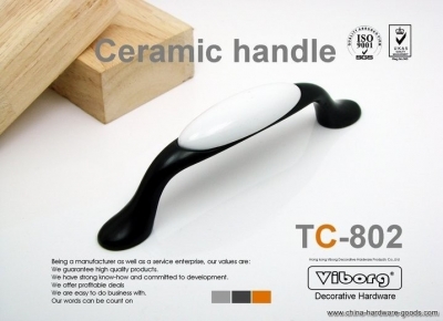 (4 pieces/lot) 96mm viborg ceramic+zinc alloy drawer handles & cabinet handles &drawer pulls & cabinet pulls, t-802