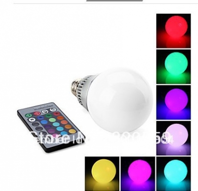 4piece/lot whole and ultra bright e27 10w 800-900lm rgb light led ball bulb (85-265v) [led-bulb-lamp-4680]