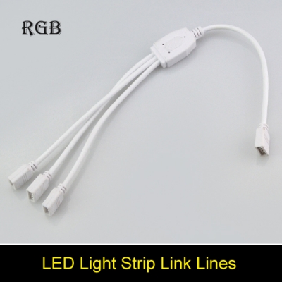 4pin connector for rgb strip 1 to 3 connection wire with 4 pin female connector for 3528 5050 3014 smd rgb led strip ribbon tape