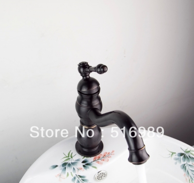 bathroom sink faucet oil rubbed bronzeone hole basin sink wash mixer tap tree693 [oil-rubbed-bronze-7439]