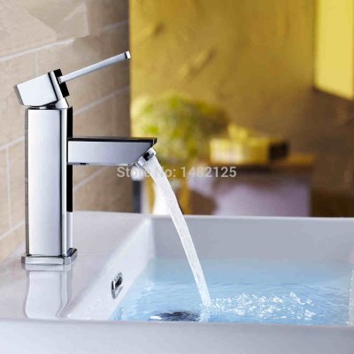 brass single control bathroom sink faucets [basin-faucet-18]
