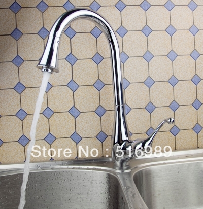 chrome finished kitchen swivel tap faucet mixer 157 [kitchen-mixer-bar-4308]