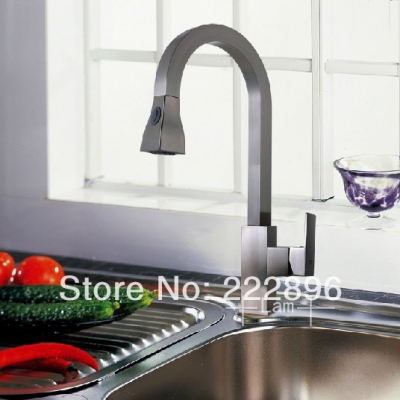 copper sink nickel brushed single lever kitchen square faucet pull out mixer kitchen water tap torneira cozinha grifos cocina