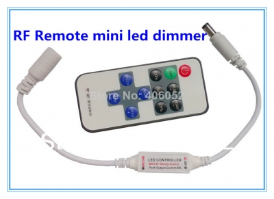 dc 5v-24v 12a 11 keys rf remote led controller mini dimmer for single color 5630 5050 3528 led strip 4set/lot