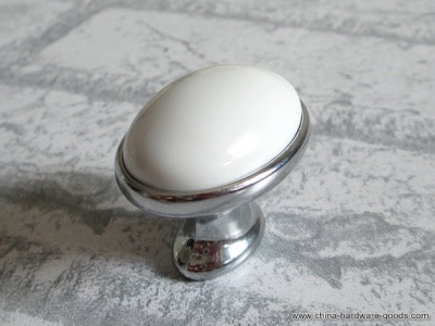 dresser knob drawer knobs pulls handles ceramic kitchen cabinet knobs oval white silver furniture decortive knobs pull handle [Door knobs|pulls-1151]