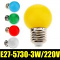 e27 5730 smd color flash light bulbs 3w led lamps indoor festival lamp ball lights lighting 1pcs/lot zm00391