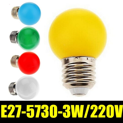 e27 5730 smd color flash light bulbs 3w led lamps indoor festival lamp ball lights lighting 1pcs/lot zm00391 [ball-bulb-1298]