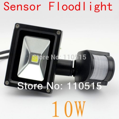fedex 10w sensor led flood light infrared motion wall floodlight outdoor lamp 85-265v 900lm 120degree waterproof