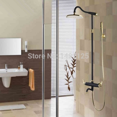 golden luxury bathroom shower set torneira [shower-sets-8500]