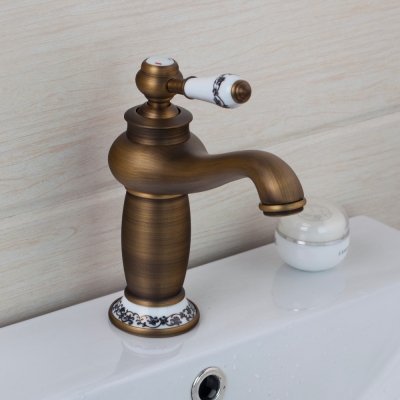 hello classic design antique brass faucet torneira do banheiro 97149/0 bathroom basin sink mixer tap use for wash basin [bathroom-mixer-faucet-1750]