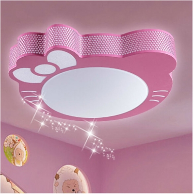 hello kitty children's room ceiling lamp bedroom lamp ceiling decorated with cartoon cat kitty led lamps