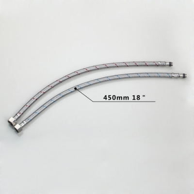 hello plumbing hose and cold hose 450mm polished chrome stainless steel 6000/3 bathroom kitchen sink hose