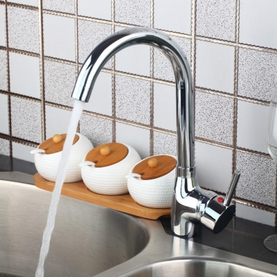hello solid brass faucet &cold water kitchen tap 8053b/0 torneira da cozinha rotatable chrome kitchen mixer [kitchen-swivel-faucet-mixer-4446]
