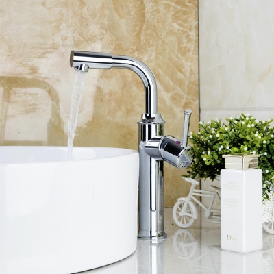 hello tall /cold water kitchen sink faucet chrome finish swivel torneira cozinha vessel 92322b/107 mixer tap kitchen faucet [kitchen-swivel-faucet-mixer-4465]