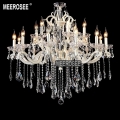 large 18 arms silver crystal chandelier lighting big size crystal lustre hanging lamp with top k9 crystal md2152 d940mm h850mm