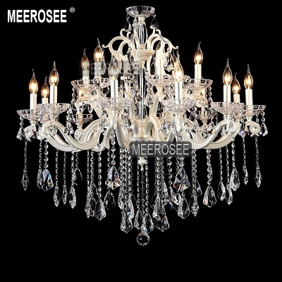 large 18 arms silver crystal chandelier lighting big size crystal lustre hanging lamp with top k9 crystal md2152 d940mm h850mm [alloy-chandeliers-1105]