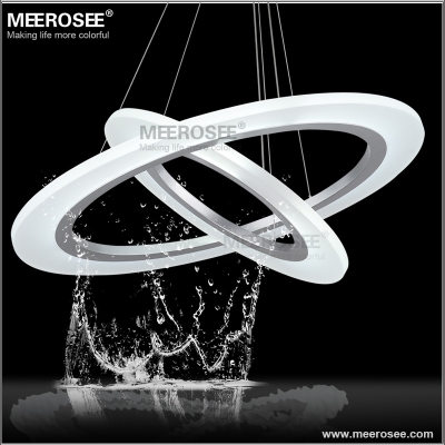 led ring chandelier light fixture smd 5050 round acrylic ring chandelier lighting restaurant hanging lamp interior decoration