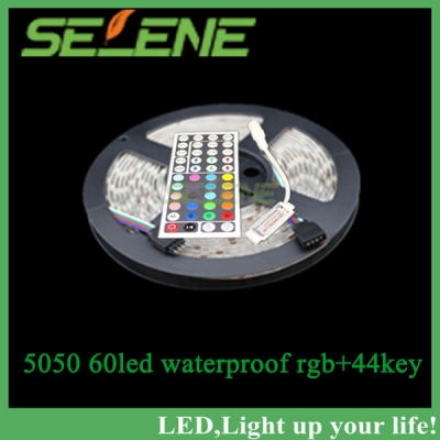 led strip smd 5050 60led waterproof 12v led strip +44key remote controller holiday lighting strips led