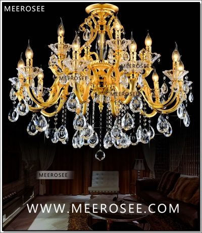 ! modern gold crystal chandelier light fixture crystal lustre hanging lamp with top class k9 crystal light md88008 [alloy-chandeliers-1103]