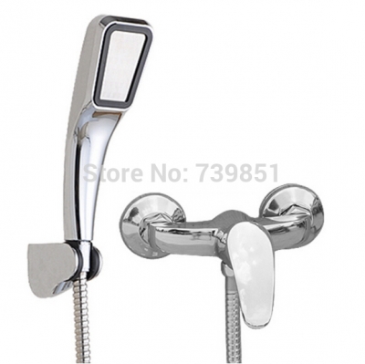 newfangled copper chrome bathroom shower set for bath cold water mixer valve pressurize handle shower faucet water save tap [discount-items-3158]