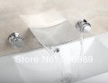 reasonable price waterfall wall mounted 3 pcs chrome bathtub faucet set 19f