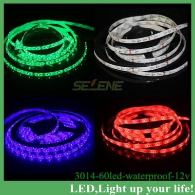 smd 3014 led strip flexible light 12v waterproof 60led/m super bright lamps warm whit/cool white [smd3014-8596]