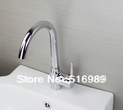spray 360 degrees swivel spout kitchen faucet in polished chrome finish mak263 [kitchen-mixer-bar-4421]