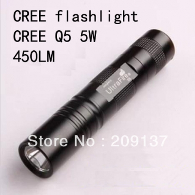 uitrafire 5w 450lm cree q5 mini led flashlight torch adjustable focus zoom light lamp torch