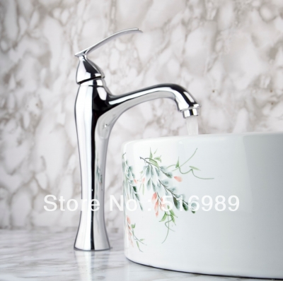waterfall faucets bathroom chrome deck mount single handle wash basin sink vessel torneira tap mixer faucet n11 [bathroom-mixer-faucet-2021]