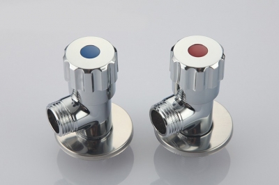 1 pair polished chrome brass tap toilet bathroom basin laundry machine angle valve accessories ag808