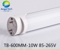 100pcs/lot high lumens led tube t8 600mm 2 ft 0.6m 10w g13 52pcs smd2835 two years warranty