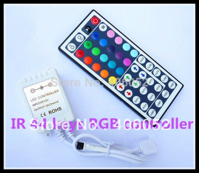 100pcs/lot rgb ir 44 key led controller dc5v 12v - 24v for 5050/3528 led strip light and rgb led module [led-controller-4899]