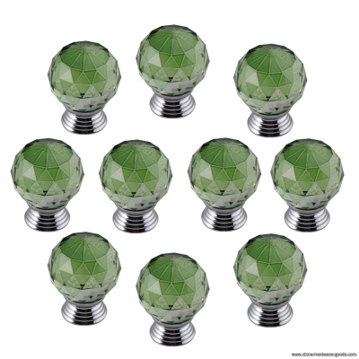 10x modern furniture handles green crystal sphere ball cabinet drawer knobs pnlo