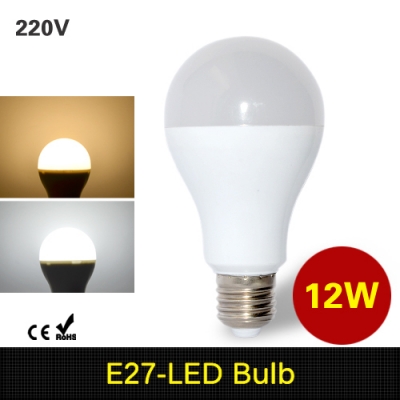 1pcs full new 12w e27 ac 220v led energy saving bulb samsung 5730 smd led lamp chandelier for new year indoor light [hight-quality-ball-bulb-3934]