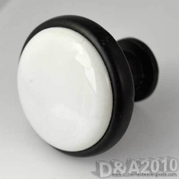 2015 new style modern round ceramic white wardrobe hardware drawer cabinetdoor handle knob pull