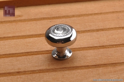 23.5mm modern european k9 crystal hole fashion zinc alloy metal cabinet drawer handle wardrobe door cabinet knobs and handles