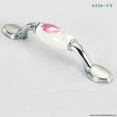24yy6226 tulip ceramic cabinet wardrobe cupboard knob drawer door pulls handles 76mm 2.99"