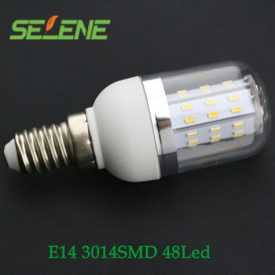 2pcs/lot lamp led light e14 7w 48leds 3014 smd 780lumen corn light bulb high lumen lamp ac85v-265v led bulbs & tubes [smd3014-8583]