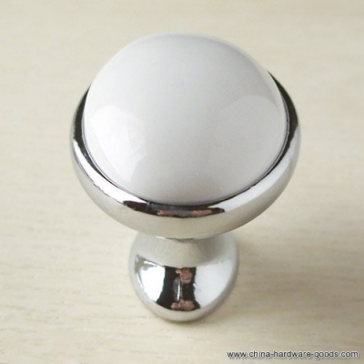 30mm/zinc alloy pure white ceramic knob/drawer /ambry pull handle [Door knobs|pulls-2165]