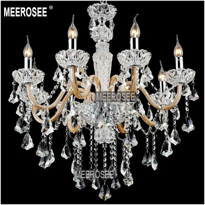 8 lights crystal pendant light clear with amber arms crystal chandelir lusters for living dining room, bedroom md8533 [glass-chandeliers-3579]