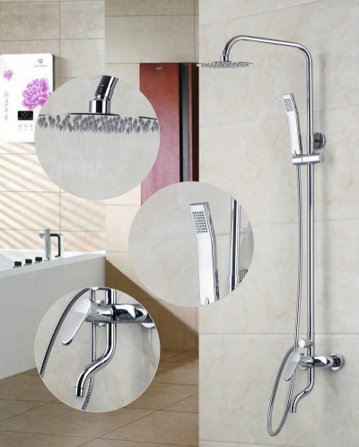8" a grade abs plastic shower head chrome bathroom brass shower faucet shower set ds-53029 [shower-faucet-set-8372]