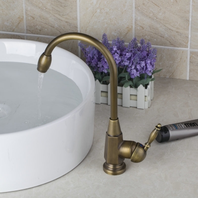 8665/87 single handle antique brass bathroom basin sink faucet deck mounted single hole tap mixer [antique-brass-1165]