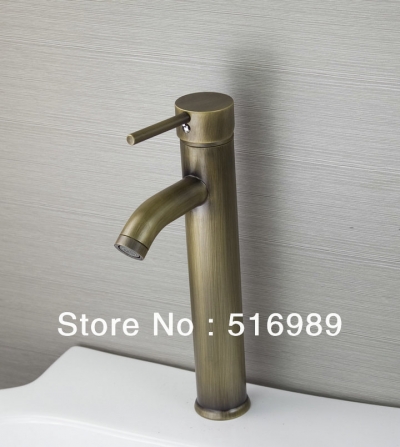 antique brass bathroom basin sink single handle faucet tap mixer deck mounted hejia48 [antique-brass-1167]