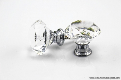 clear color 30mm crystal ball kitchen cabinet door knobs