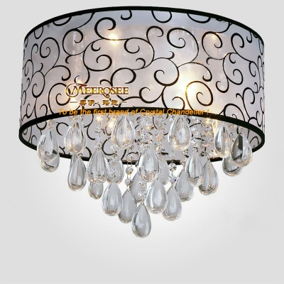 contemporary crystal ceiling light fixture with lampshade md8557-400 [crystal-ceiling-light-2606]