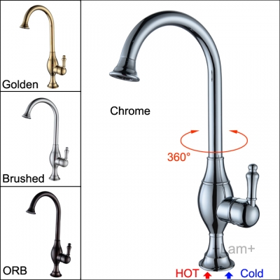 copper sink gold single lever kitchen faucet pull out bar mixer kitchen water tap torneira cozinha grifos cocina lanos dragon [deck-mounted-kitchen-faucets-3081]