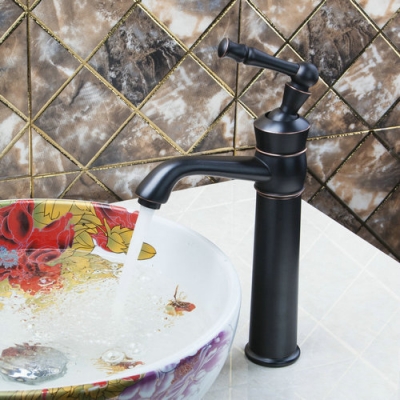 deck mounted bathroom wash basin faucet vessel vanity sink mixer tap single handle oil rubbed bronze 97143 tap mixer faucet [bathroom-mixer-faucet-1714]